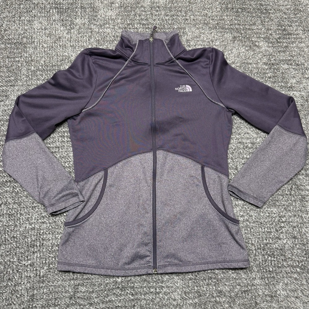 The North Face Cinder 100 Womens Size M Purple Jacket Full Zip Pockets Active